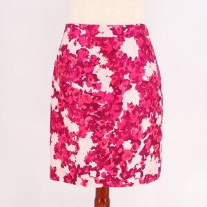 KATE SPADE Berry Moody Jordan Pencil Skirt Silk Blend Pink Floral Size 12